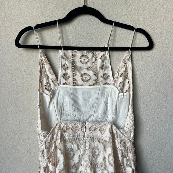 Free People Just Like Honey Ivory Lace Midi Dress Size 0 - Picture 4 of 8